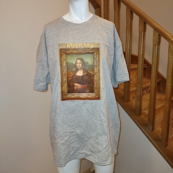 POVERTY Mona Lisa tshirt 👕 - Picture 1 of 4